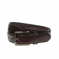 Curea barbati, casual-eleganta, din piele ecologica, latime 3.5 cm, maro inchis - NB009